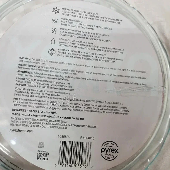 🌴3/$15🌴 Pyrex pie tin/plate glass New Bakeware - Picture 6 of 9